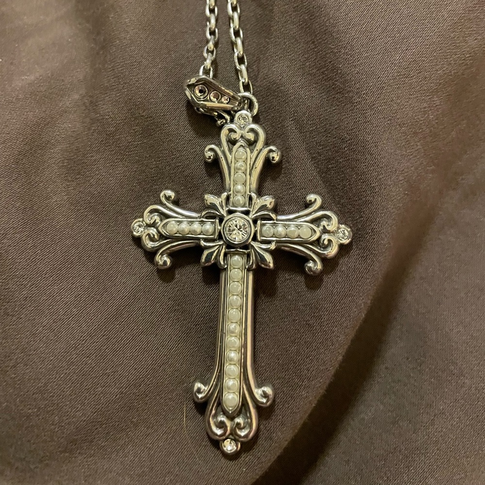 Brighton long cross necklace